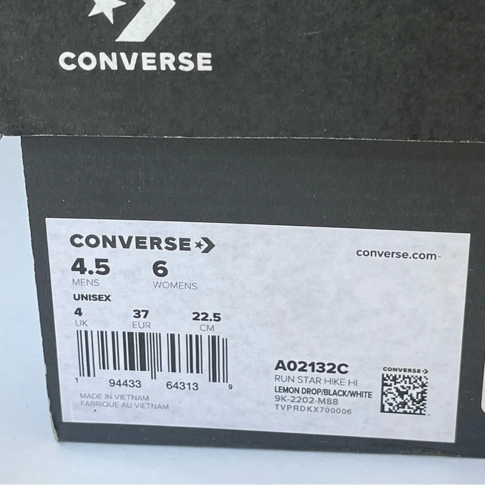 NWT Converse Run Star Hike Platform lemon drop high top Chuck Taylor sneaker - Picture 6 of 14